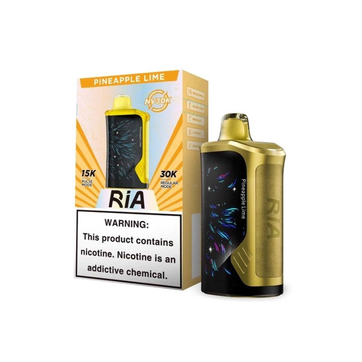 PINEAPPLE LIME – RIA POWERED BY GEEK BAR – 30000 PUFFS