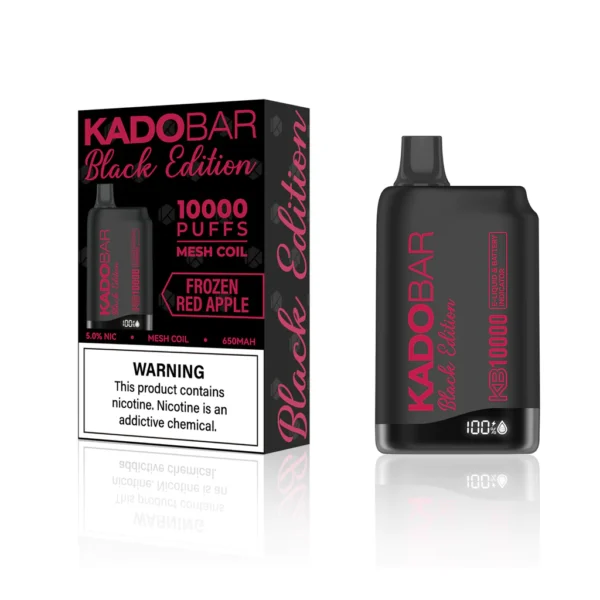 Buy Frozen Red Apple Kado Bar Black Edition 10K Puffs