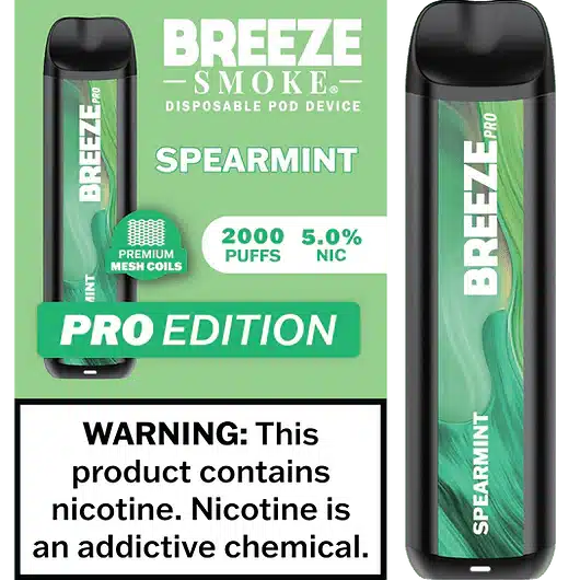 Buy Spearmint Breeze Pro 2000 Puffs