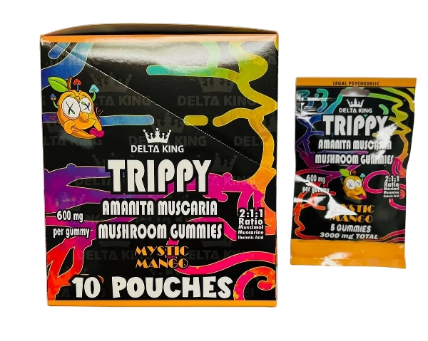 Delta King’s Trippy Amanita Muscaria Mushroom Gummies 3000mg MYSTIC MANGO