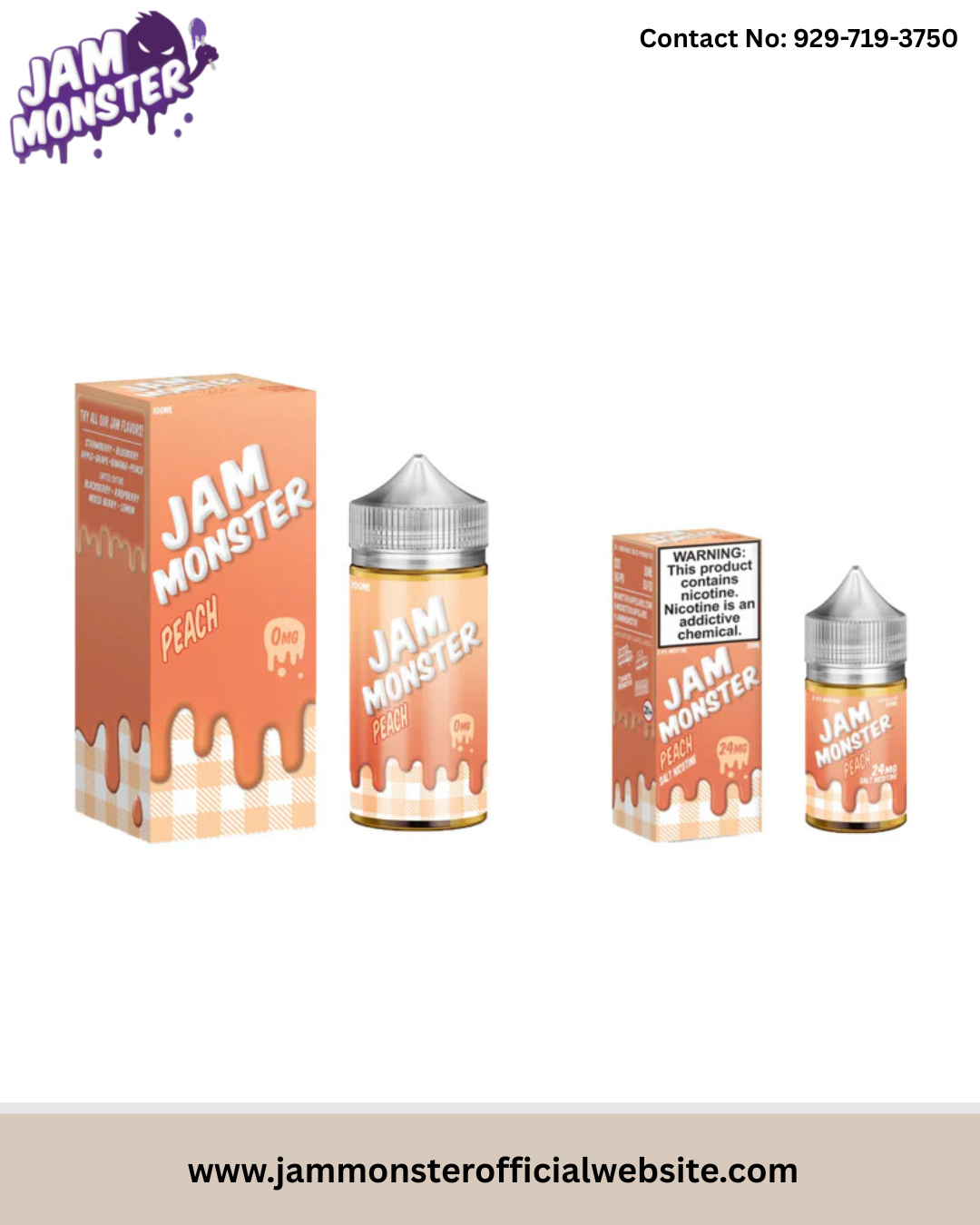 Peach E-Liquid Jam Monster